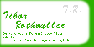 tibor rothmuller business card